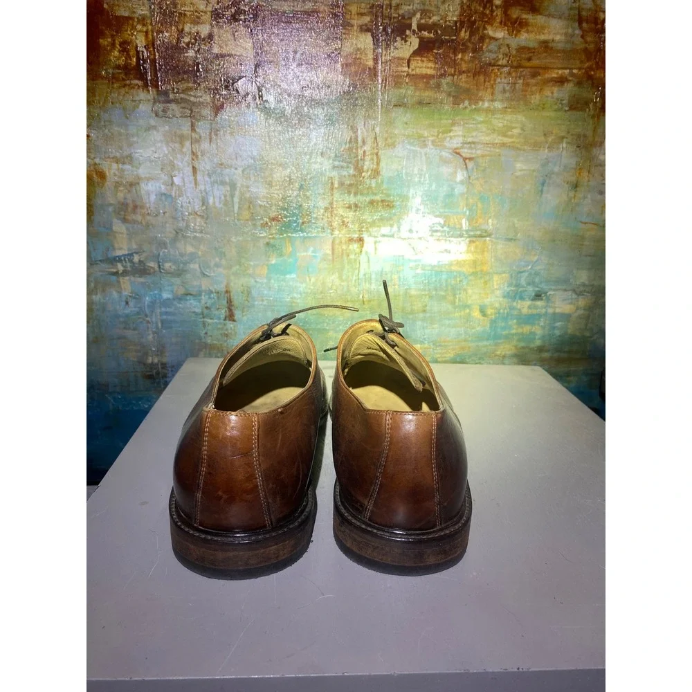 Johnston & Murphy J.M. 1850 Mens 12 M Tan‎ Leather Cap Toe Oxford Shoes 59-11056